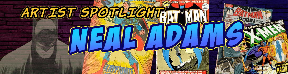 Illustration featuring elements from iconic Neal Adams comic book covers